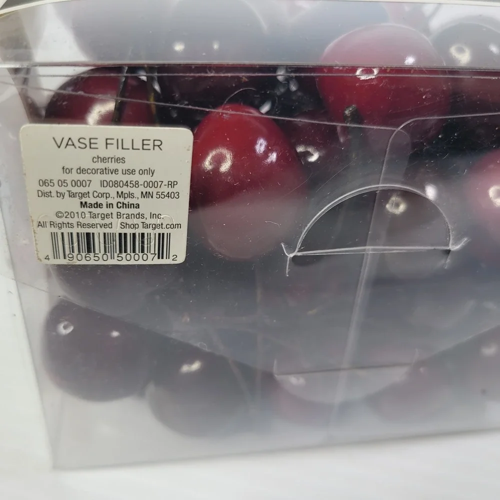 Realistic Artificial Cherries Fake Fruit Décor HUGE Unopened Lot 100+ Summer